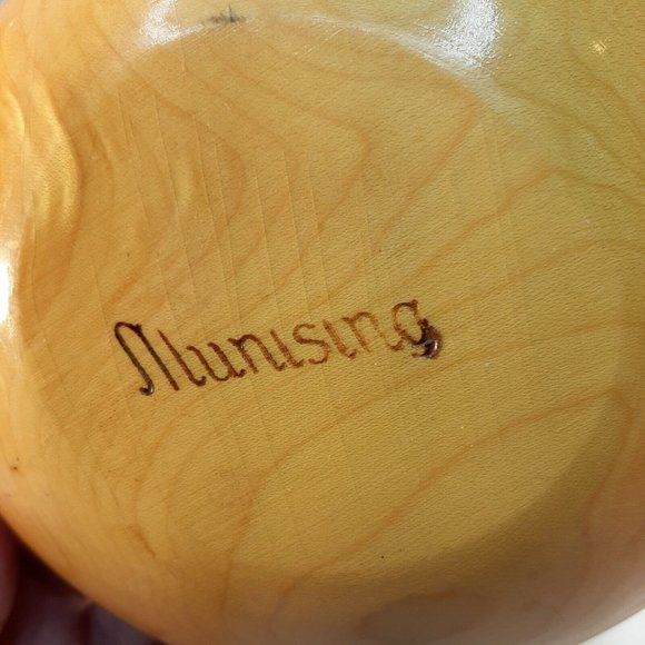 Munising Poodles Hand Painted Wooden Salad Bowls 6 Vintage Delightful TopHat EUC - Picture 10 of 12